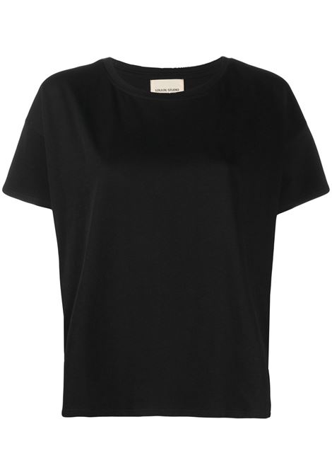 T-shirt oversize a maniche corte in nero Loulou studio - donna LOULOU DE SAISON | BASILUZZOBLK